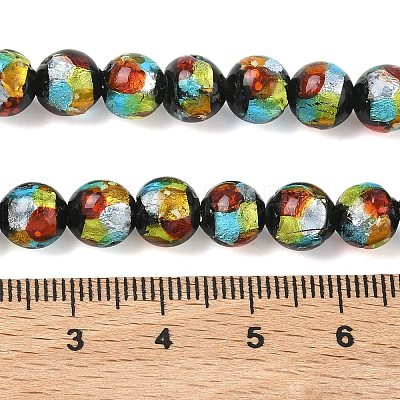 Handmade Foil Glass Beads LAMP-K039-37A-1