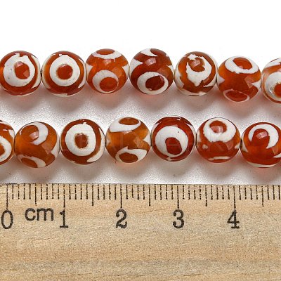 Tibetan Style dZi Beads Strands G-P526-D04-01-1