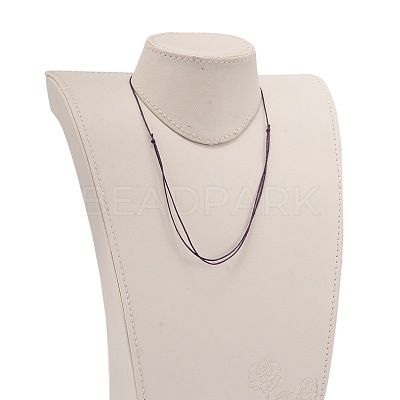 Korea Waxed Cotton Cord Necklace Making NJEW-JN01472-1