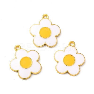 Rack Plating Alloy Enamel Pendants ENAM-F146-10G-1