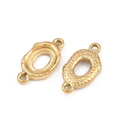 304 Stainless Steel Connector Cabochon Settings X-STAS-L303-29G-1