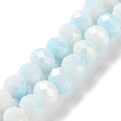 Electroplate Glass Beads Strands LAMP-S068-02K-1