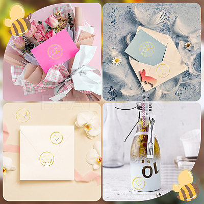 Word Gold Foil Self-adhesive Stickers DIY-WH20001-13H-1
