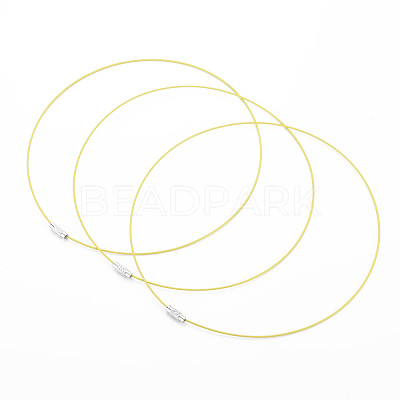 Stainless Steel Wire Necklace Cord DIY Jewelry Making TWIR-R003-02-1