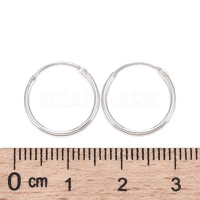 925 Sterling Silver Hoop Earring Findings STER-E062-05B-S-1