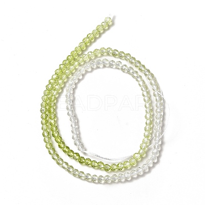 Transparent Gradient Color Glass Beads Strands GLAA-H021-01B-25-1