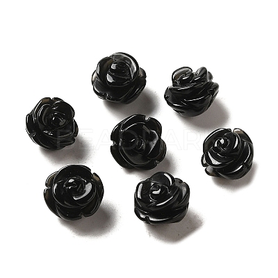 Dyed & Heated Natural Black Agate Scattered Beads G-O156-B-05A-1