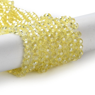 Electroplate Glass Bead Strands X-EGLA-R015-4mm-26-1