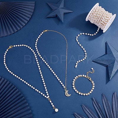Plastic Imitation Pearl Beaded Chain JX303A-1