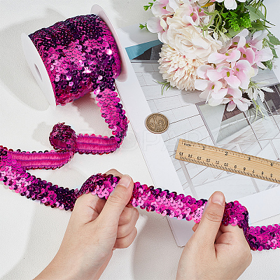 Plastic Paillette Elastic Beads PVC-OC0001-01H-1