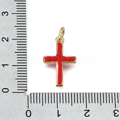 Brass Enamel Pendants KK-CBAEEA8-10C-G-1