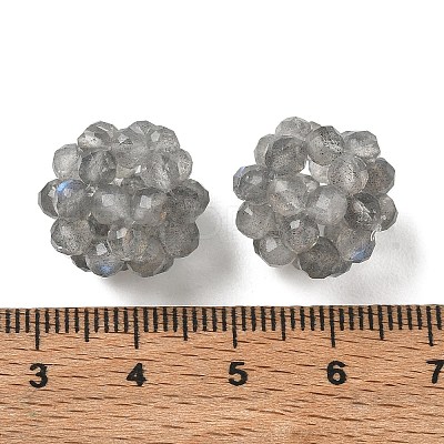Natural Labradorite Woven Beads GG-CBA2E9C-G01-1