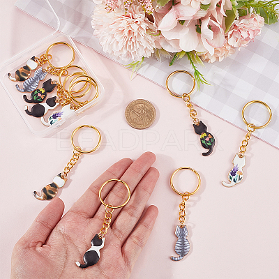 10Pcs 8 Style Alloy Keychain KEYC-CP00010-1