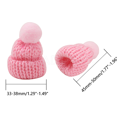 Handmade Wool Woven Hat Decoration AJEW-NB0001-16-1