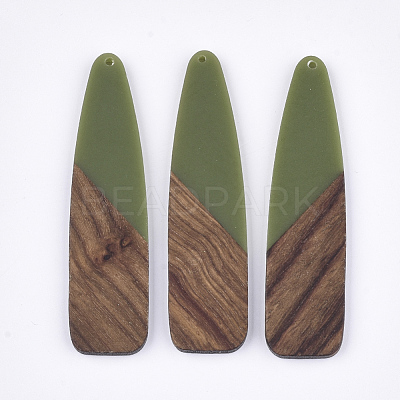 Resin & Walnut Wood Big Pendants X-RESI-S358-98A-1