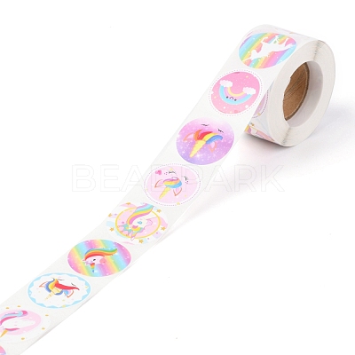 8 Styles Horse Paper Stickers X-DIY-L051-008-1