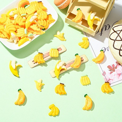 60Pcs 6 Styles Opaque Resin Cabochos RESI-CJ0005-11-1