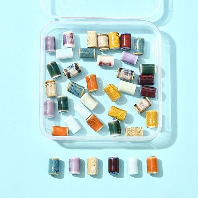 40Pcs 10 Colors Handmade Porcelain Beads PORC-FS0001-20-1