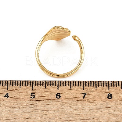 Brass Adjustable Cuff Rings for Women RJEW-B132-01B-P-1