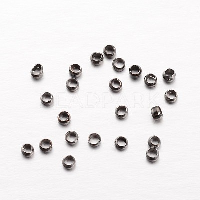 Rondelle Brass Crimp Beads KK-L134-27B-1