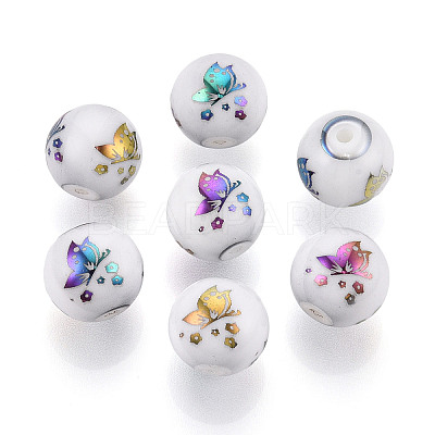 Electroplate Glass Beads EGLA-S178-12H-1