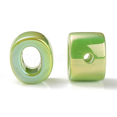UV Plating Rainbow Iridescent Acrylic Beads OACR-C012-01F-1