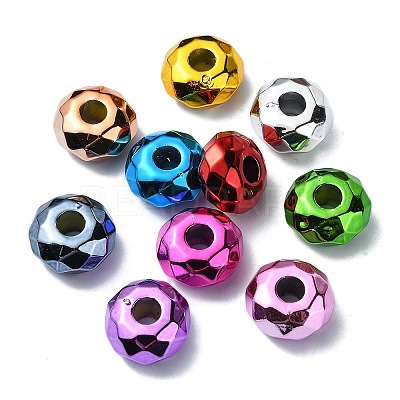 UV Plating Acrylic European Beads OACR-E033-22-1