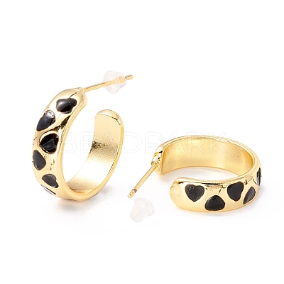 Real 18K Gold Plated Brass Stud Earrings for Women EJEW-I684-06G-04-RS-1