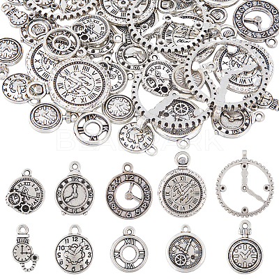 60Pcs 10 Styles Alloy Pendants FIND-SC0006-70-1