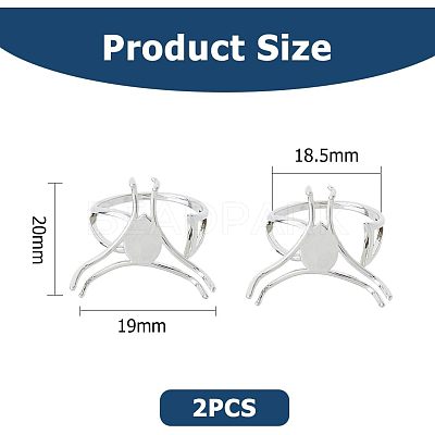 2Pcs Adjustable Brass Finger Ring Components FIND-HS0001-01P-1