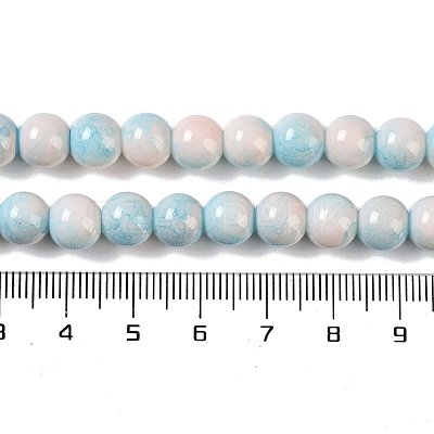 Baking Paint Glass Bead Strands LS-GLAA-H031-01B-10-1