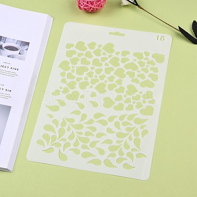 Plastic Reusable Drawing Painting Stencils Templates DIY-F018-B16-1