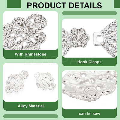 2Sets Alloy Interlocking Clasps FIND-BC0013-45B-1