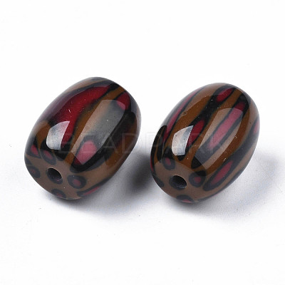 Two Tone Acrylic Beads OACR-S038-024-1