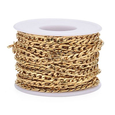304 Stainless Steel Figaro Chains CHS-M001-04G-1