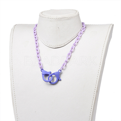 Personalized ABS Plastic Cable Chain Necklaces NJEW-JN02849-04-1