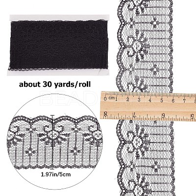 Polyester Lace Trim OCOR-WH0071-035B-1