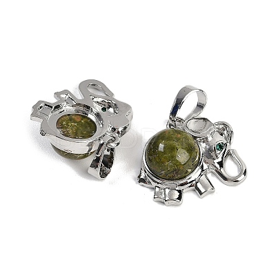 Natural Unakite Pendants G-I374-A-P16-1