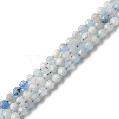 Natural Aquamarine Beads Strands G-E411-19E-4mm-1