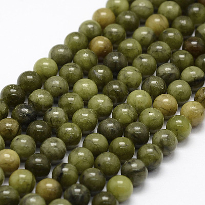 Natural Chinese Jade Beads Strands X-G-F363-6mm-1
