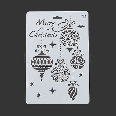 Creative Christmas Plastic Drawing Stencil DIY-L007-11-1
