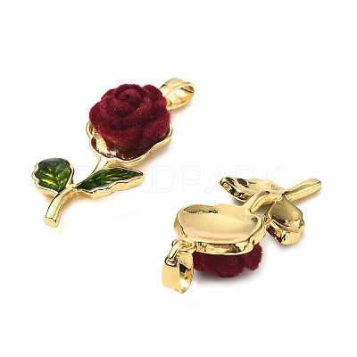Brass Resin Pendants KK-G533-02G-1