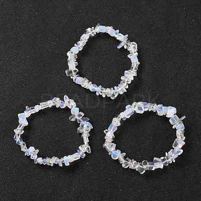 Opalite Stretch Bracelets BJEW-JB03681-08-1