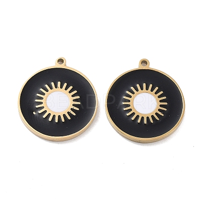 Ion Plating(IP) 304 Stainless Steel Pendants STAS-P339-07G-02-1