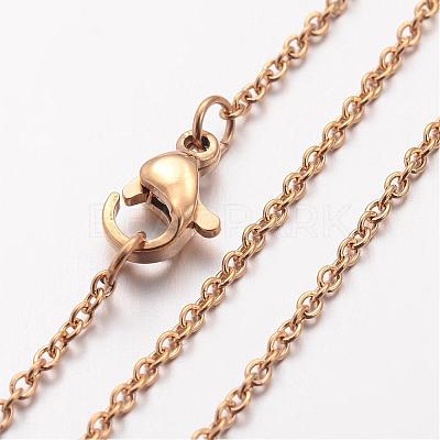 Ion Plating(IP) 304 Stainless Steel Necklace MAK-K004-18G-1