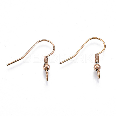 304 Stainless Steel Earring Hooks X-STAS-S111-003RG-1