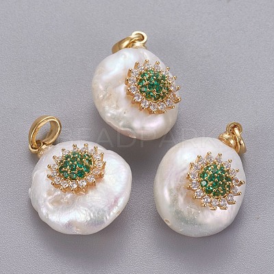 Natural Cultured Freshwater Pearl Pendants KK-L187-02D-1