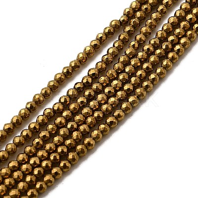 Electroplated Synthetic Non-magnetic Hematite Beads Strands G-H001-51A-1