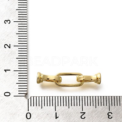 Rack Plating Brass Fold Over Clasps KK-H508-04G-1