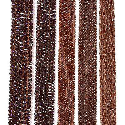 Electroplate Glass Beads Strands EGLA-A044-T1mm-B02-1